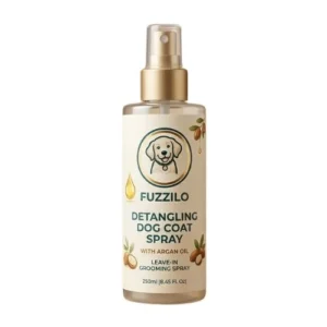 Fuzzilo Detangling Dog Coat Spray with Argan Oil – Leave-In Grooming Spray – 250ml (8.45 Fl. Oz)