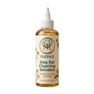 Fuzzilo Dog Ear Cleaning Solution – Gentle Ear Care Formula – 120ml (4.06 Fl. Oz)